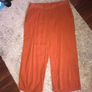 Old Navy orange flowy wide leg pants